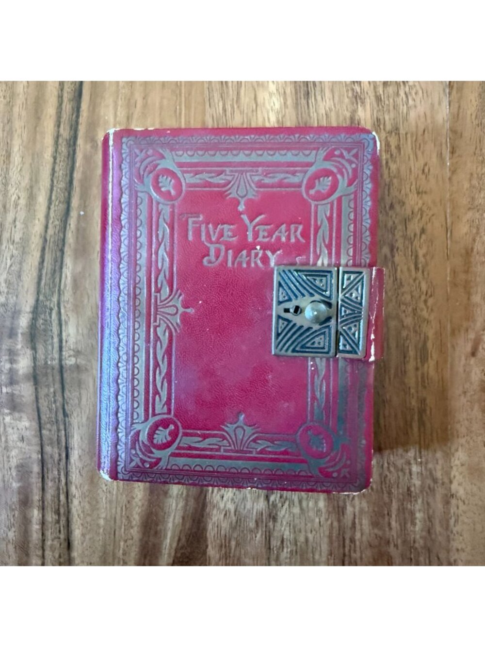 Vintage 1959-1961 Five Year Diary Signed "Cynthia" Small Red Leatherette